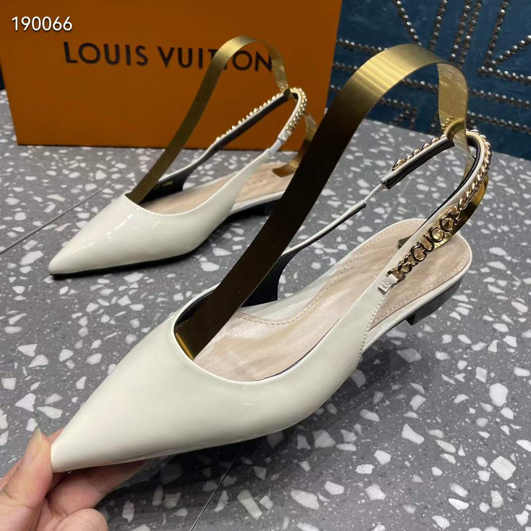 G*u*i women gg G*u*i signoria ballet flat white patent leather pointed toe