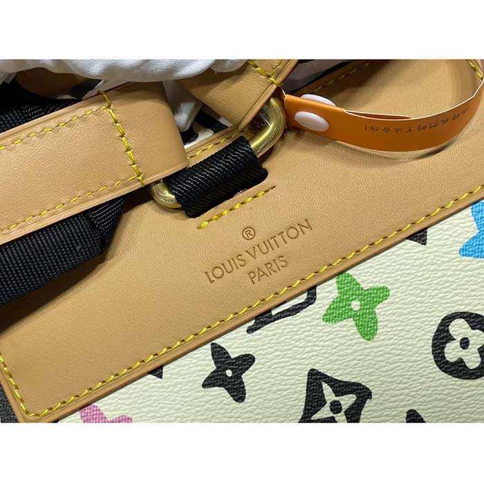 Louis Vuitton LV Unisex Christopher MM Backpack Vanilla Monogram Craggy Coated Canvas M25240