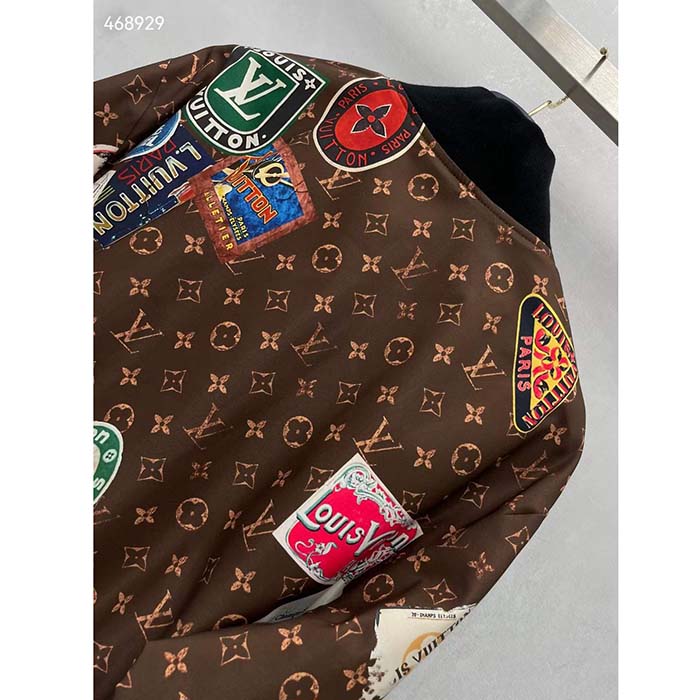 Louis Vuitton LV Men Flight Mode Monogram Jacquard Jacket Polyamide Elastane Multicolor Brown
