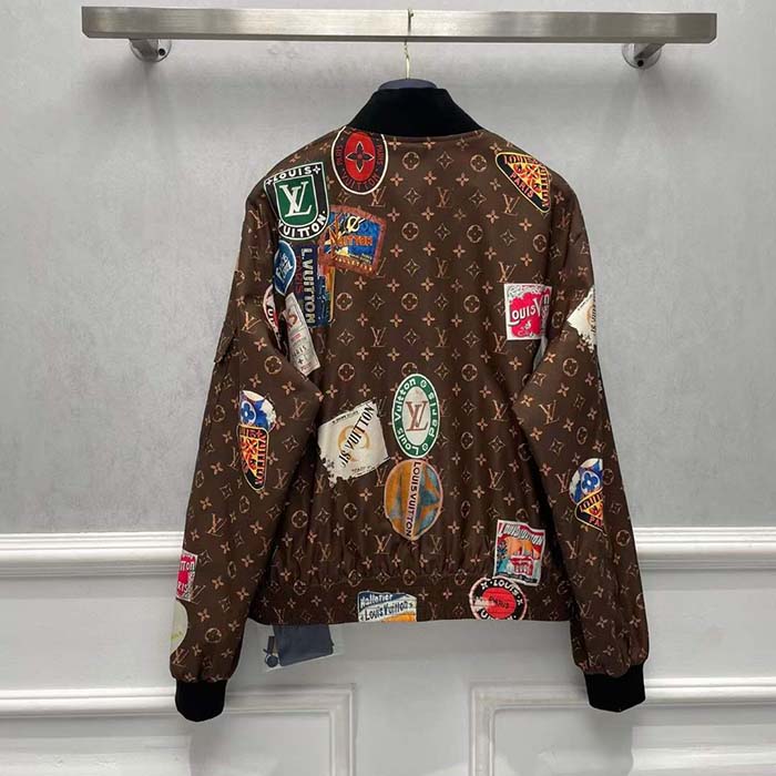 Louis Vuitton LV Men Flight Mode Monogram Jacquard Jacket Polyamide Elastane Multicolor Brown