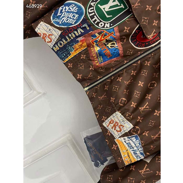 Louis Vuitton LV Men Flight Mode Monogram Jacquard Jacket Polyamide Elastane Multicolor Brown