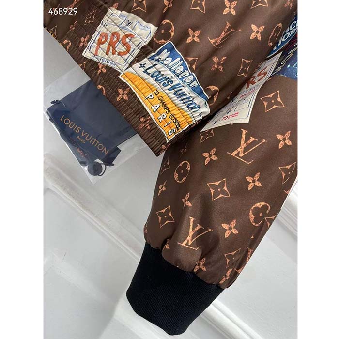 Louis Vuitton LV Men Flight Mode Monogram Jacquard Jacket Polyamide Elastane Multicolor Brown