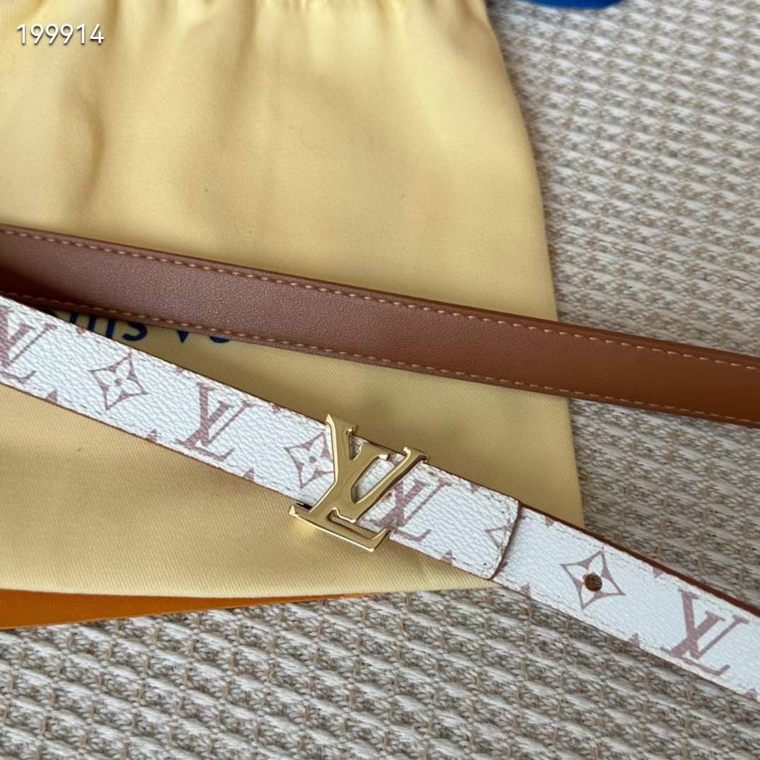 Louis Vuitton Unisex LV Iconic 20 MM Reversible Belt Monogram Dune Canvas M8495U