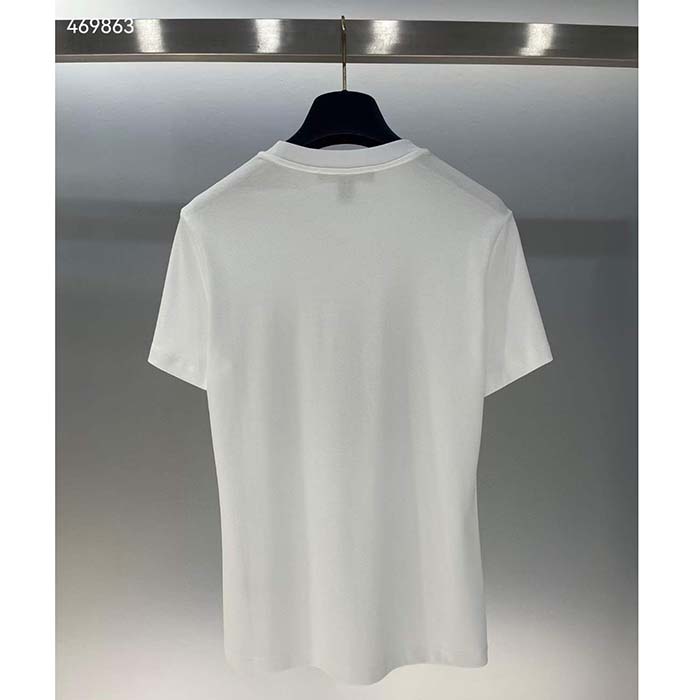 Louis Vuitton Men Flight Mode LV Travel Stamp T-Shirt Cotton White 1AFN04