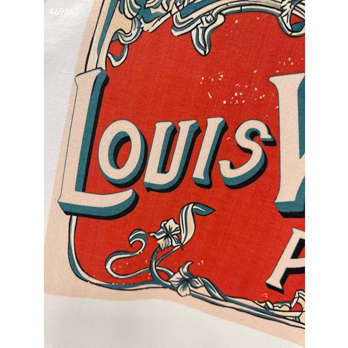 Louis Vuitton Men Flight Mode LV Travel Stamp T-Shirt Cotton White 1AFN04
