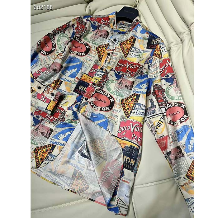 Louis Vuitton Women LV Flight Mode Elysee Palace Silk Shirt Ivory 1AFKYS