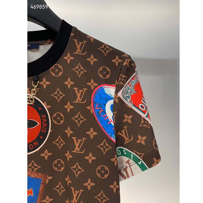Louis Vuitton Men LV Flight Mode Elysee Palace T-Shirt Cotton Dark Brown 1AFMYH