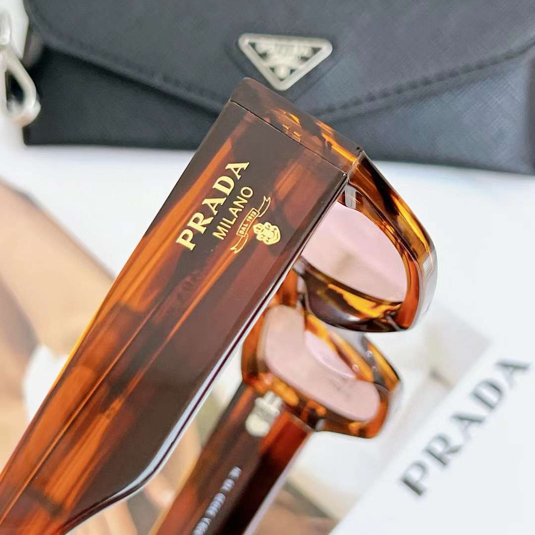 Prada Unisex Sunglasses Logo Frame Compatible Graduated Lenses Standard Fit