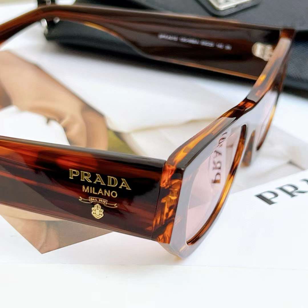 Prada Unisex Sunglasses Logo Frame Compatible Graduated Lenses Standard Fit