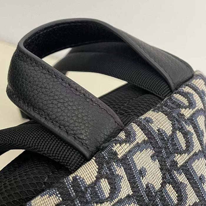 Dior Unisex CD Kid’s Rider Sling Bag Beige Blue Dior Oblique Jacquard