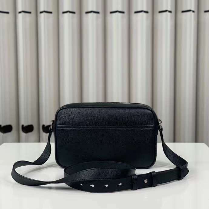 G*u*i unisex mini shoulder bag black leather grey black gg supreme canvas