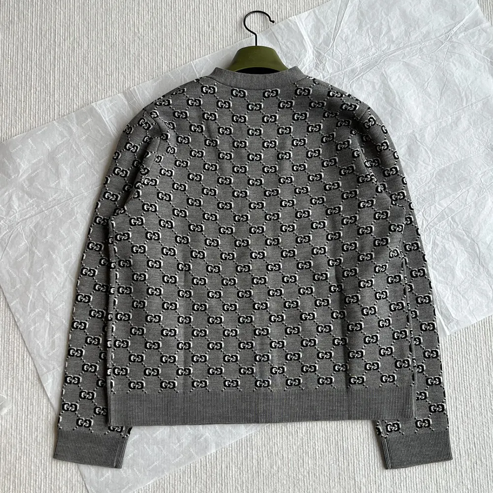 G*u*i men wool jacquard cardigan with gg shadow 798137xkd8r1136