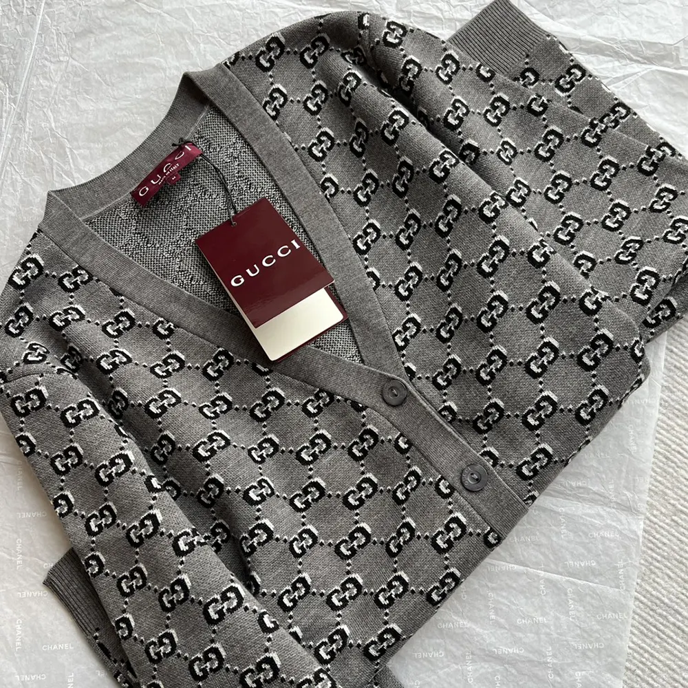 G*u*i men wool jacquard cardigan with gg shadow 798137xkd8r1136