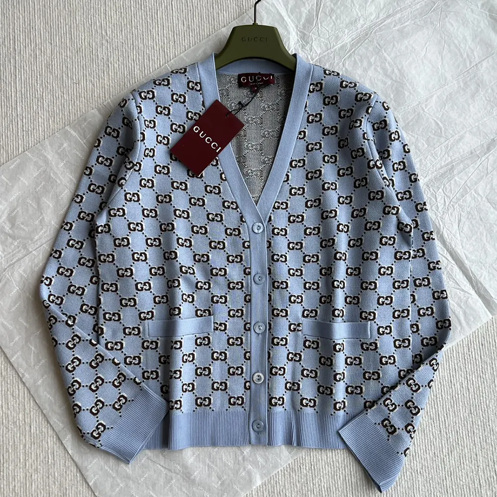 G*u*i men wool jacquard cardigan with gg shadow 798137xkd8r4544