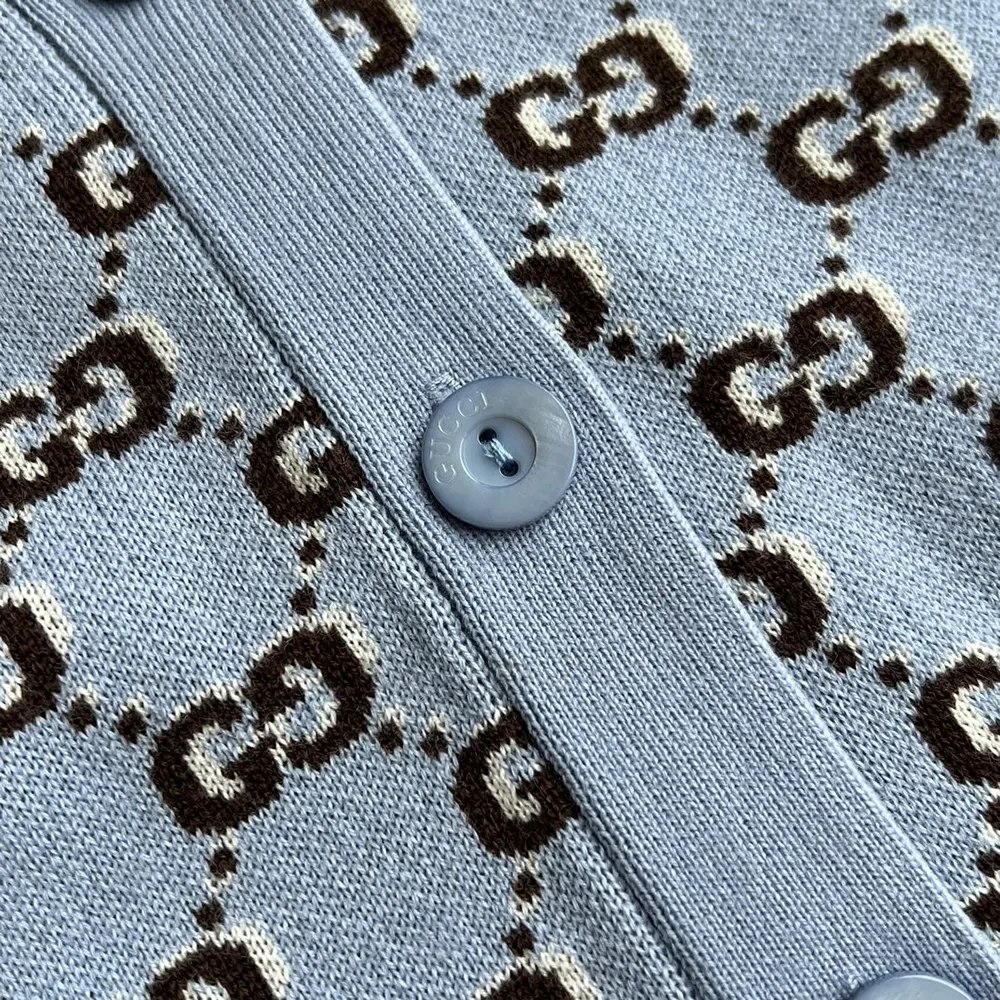 G*u*i men wool jacquard cardigan with gg shadow 798137xkd8r4544