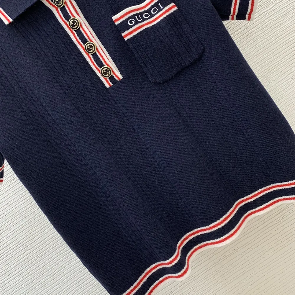 G*u*i women polo top with striped trim 691713xkd264915