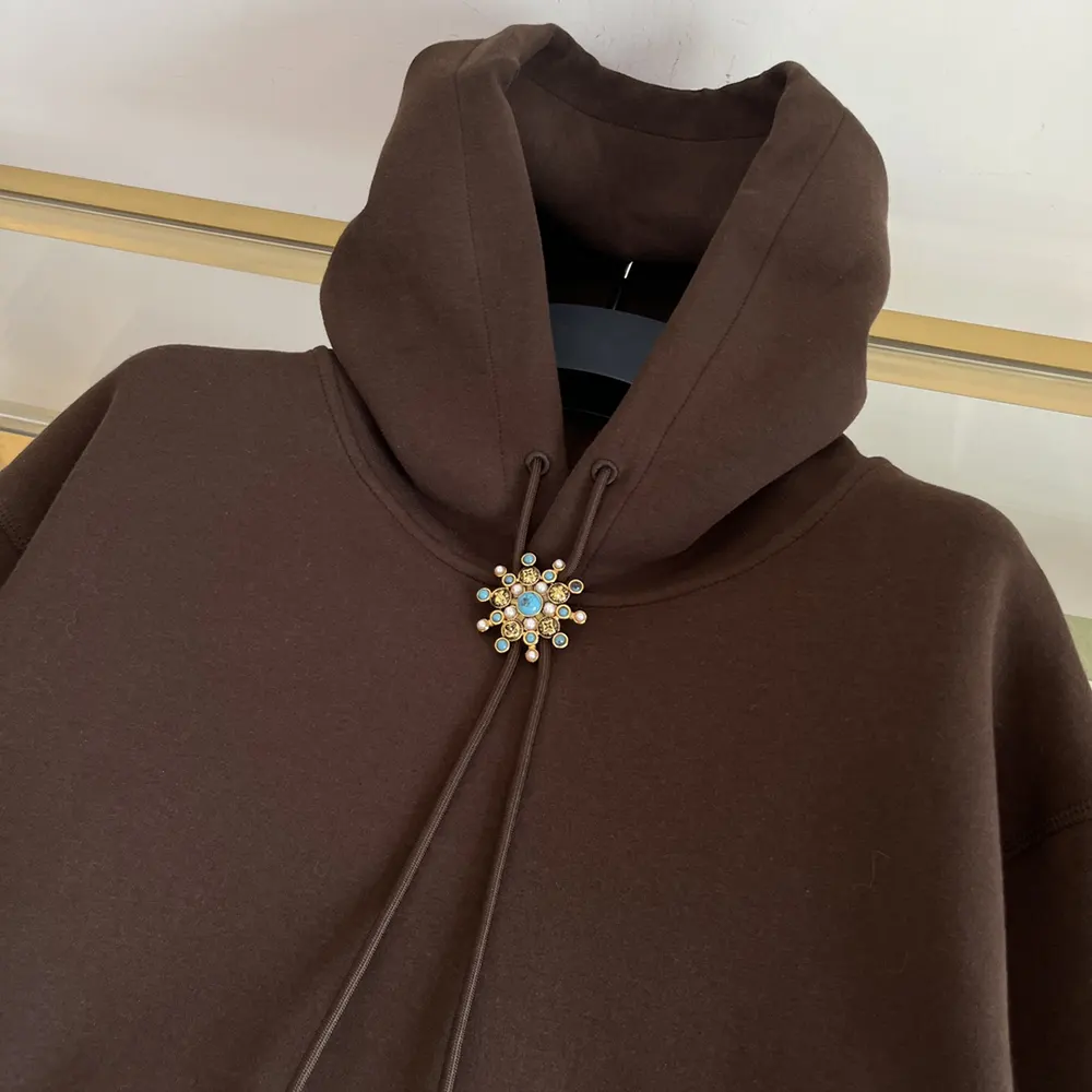Louis Vuitton Women Embellished Cotton Hoodie 1AFWVV