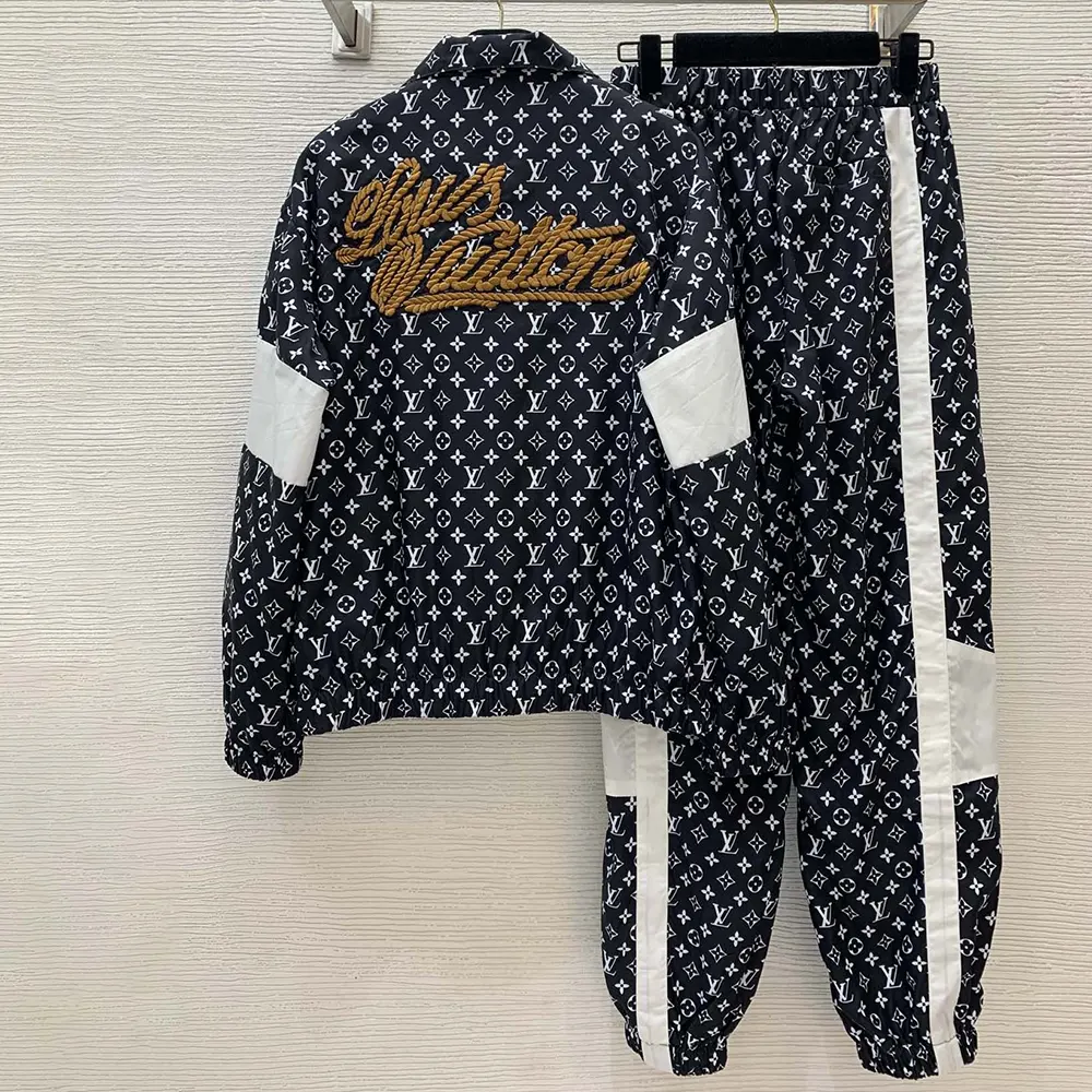 Louis Vuitton Women Monogram Printed Technical Track Top 1AFWJI