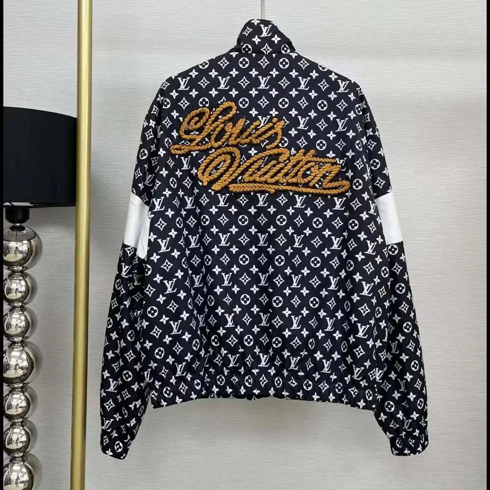 Louis Vuitton Women Monogram Printed Technical Track Top 1AFWJI
