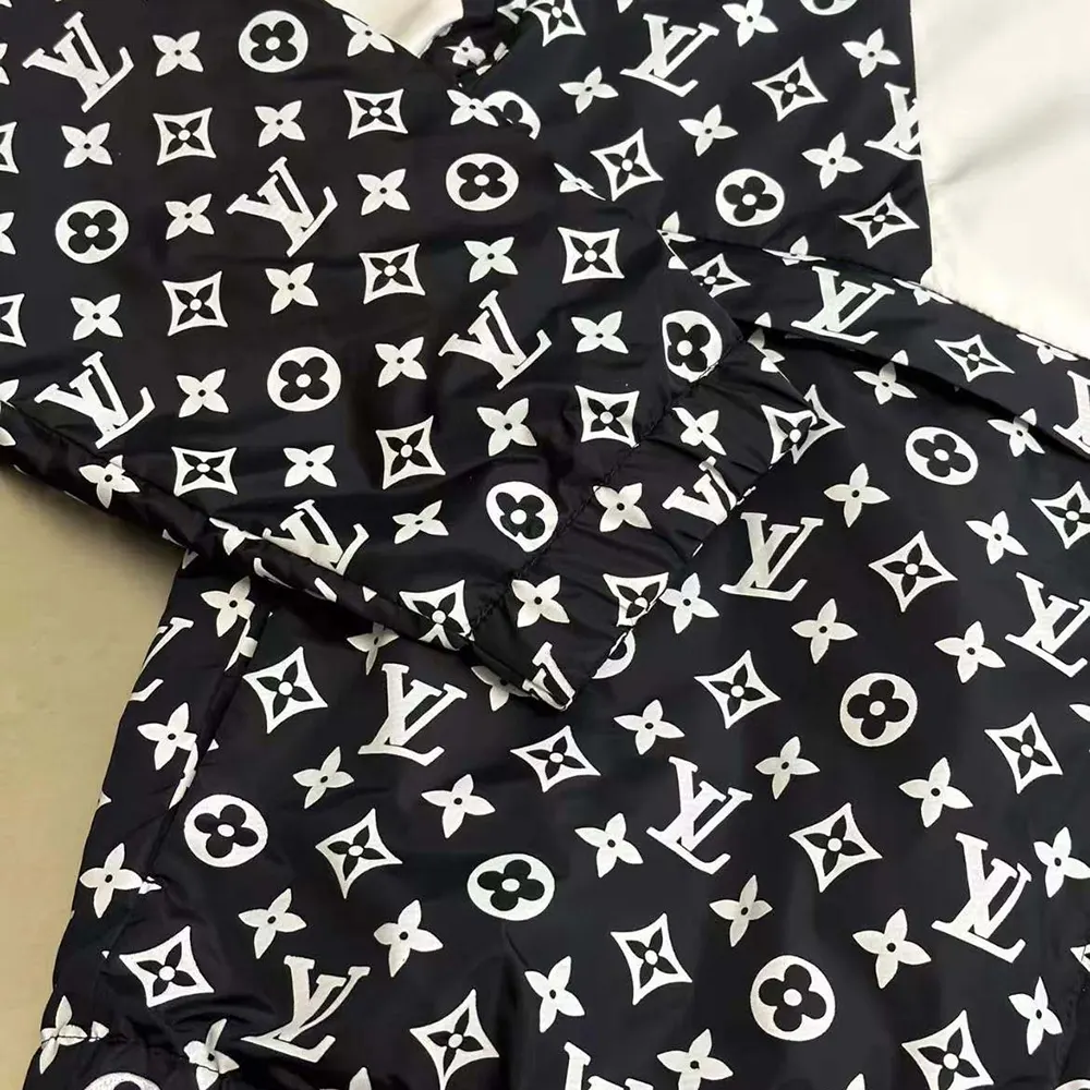 Louis Vuitton Women Monogram Printed Technical Track Top 1AFWJI