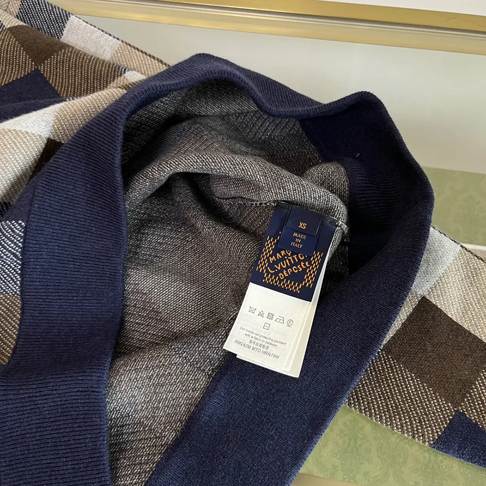 Louis Vuitton Men Damier Cashmere And Wool-Blend Hoodie 1AFXJV