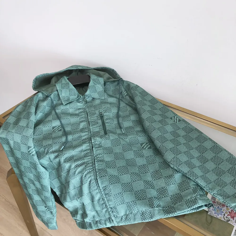 Louis Vuitton Men Printed Nylon Hooded Windbreaker 1AFQD4