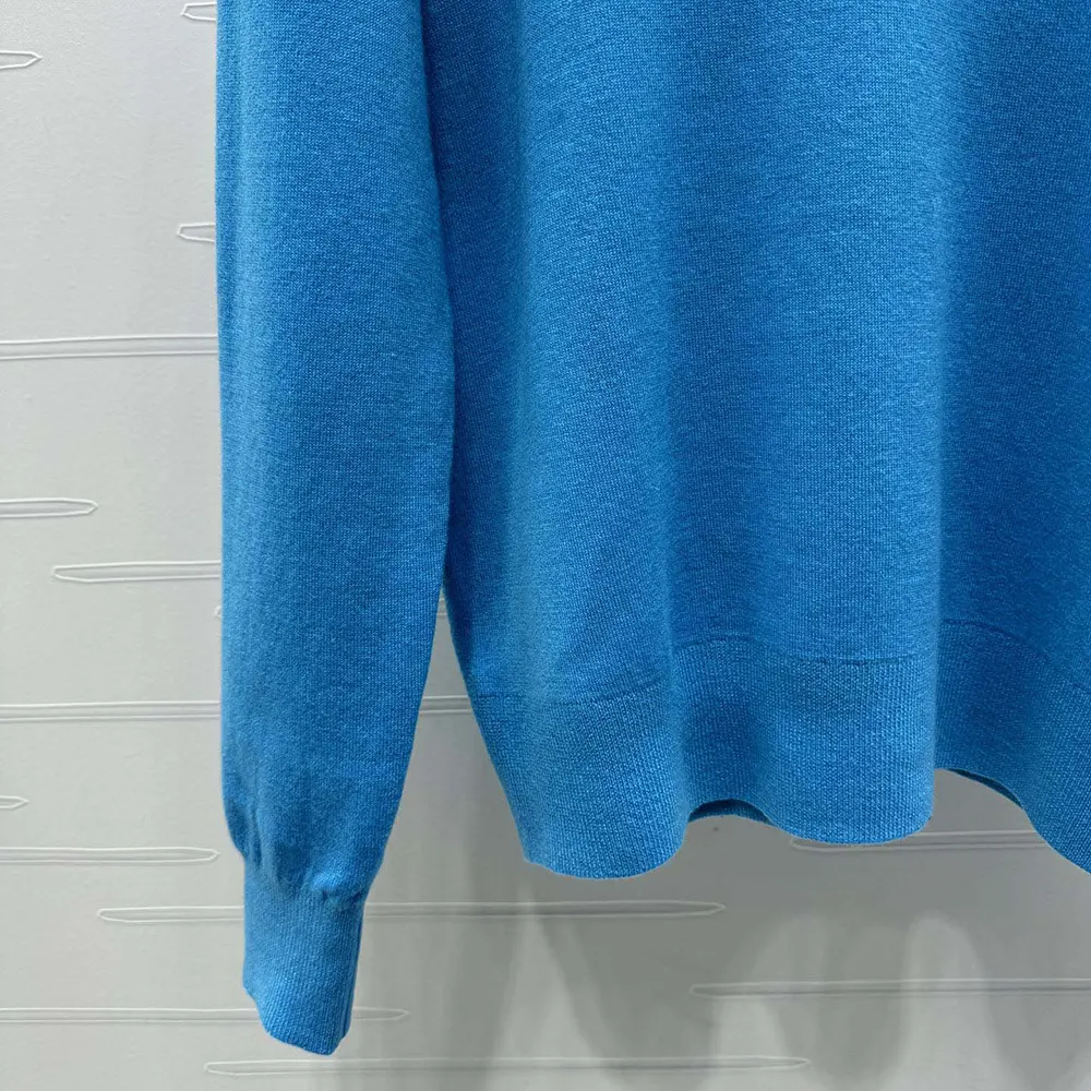 Dior Women Christian Dior Couture Sweater Blue Wool Blend
