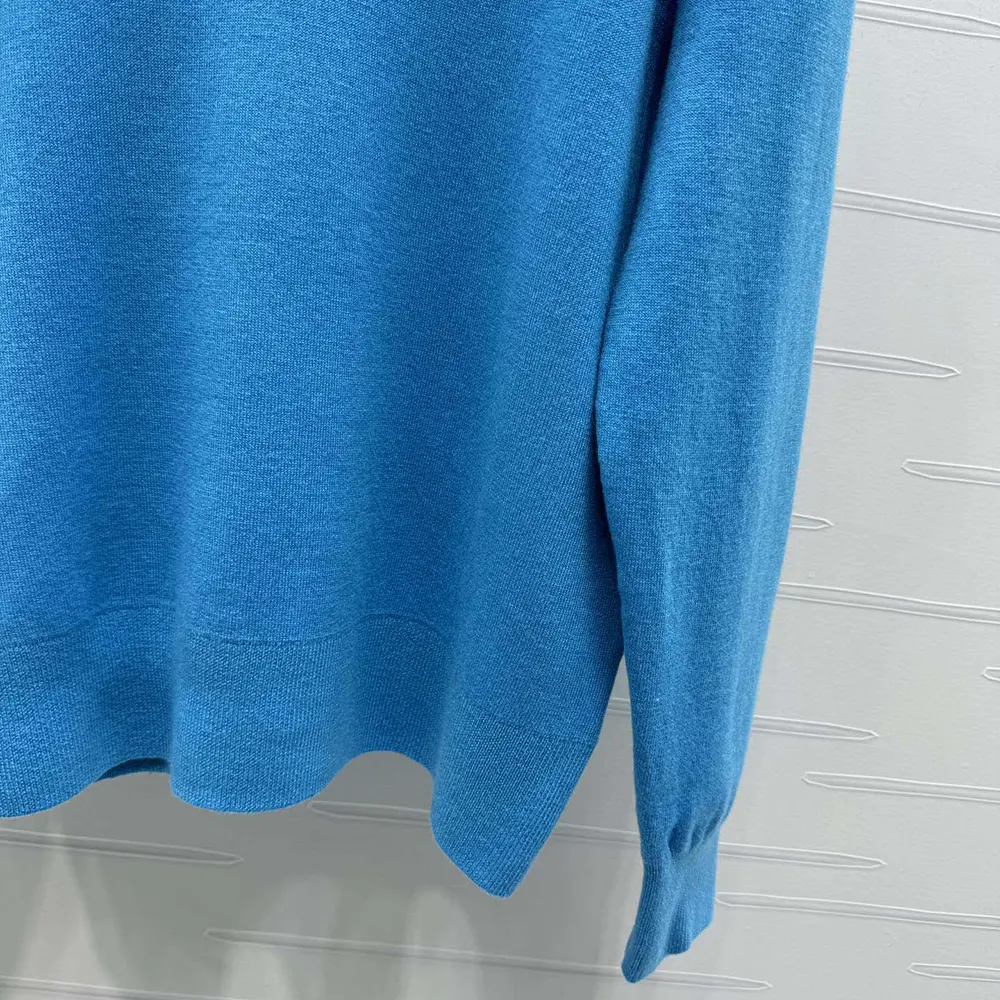Dior Women Christian Dior Couture Sweater Blue Wool Blend