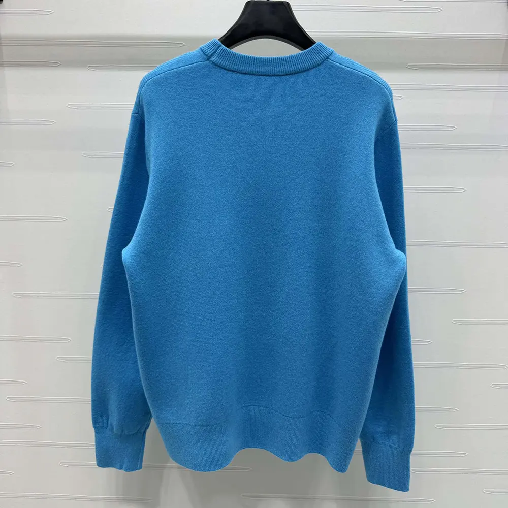 Dior Women Christian Dior Couture Sweater Blue Wool Blend
