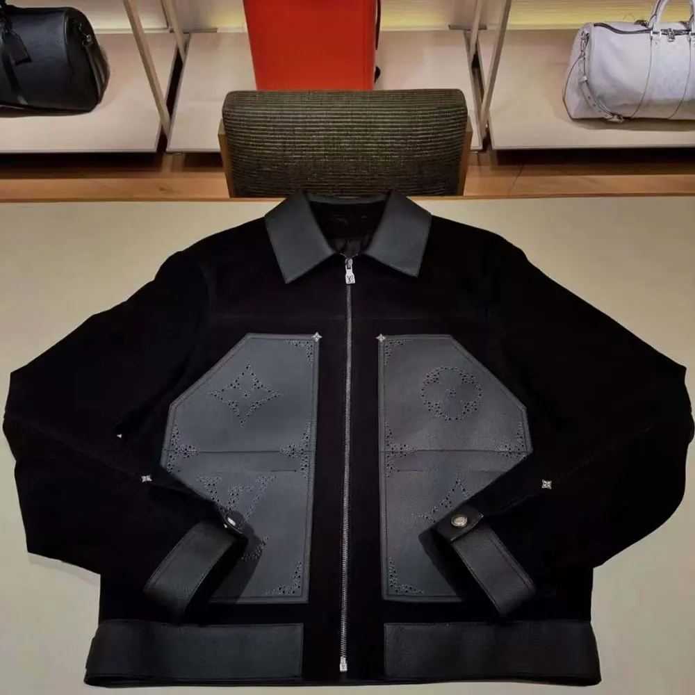 Louis Vuitton Men Monogram Mix Leather Workwear Blouson 1AFYFY