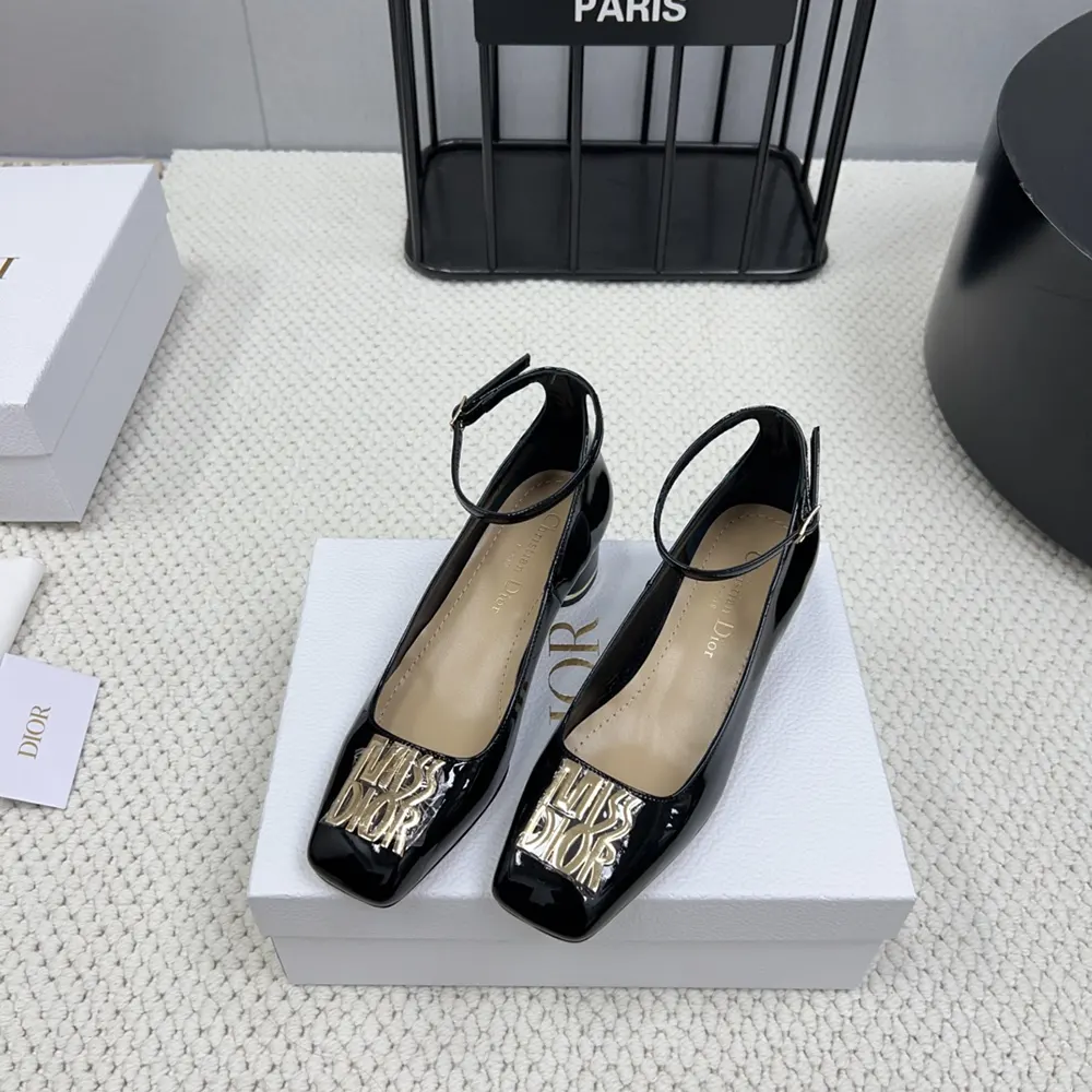Dior Women Miss Dior Pump Black Patent Calfskin