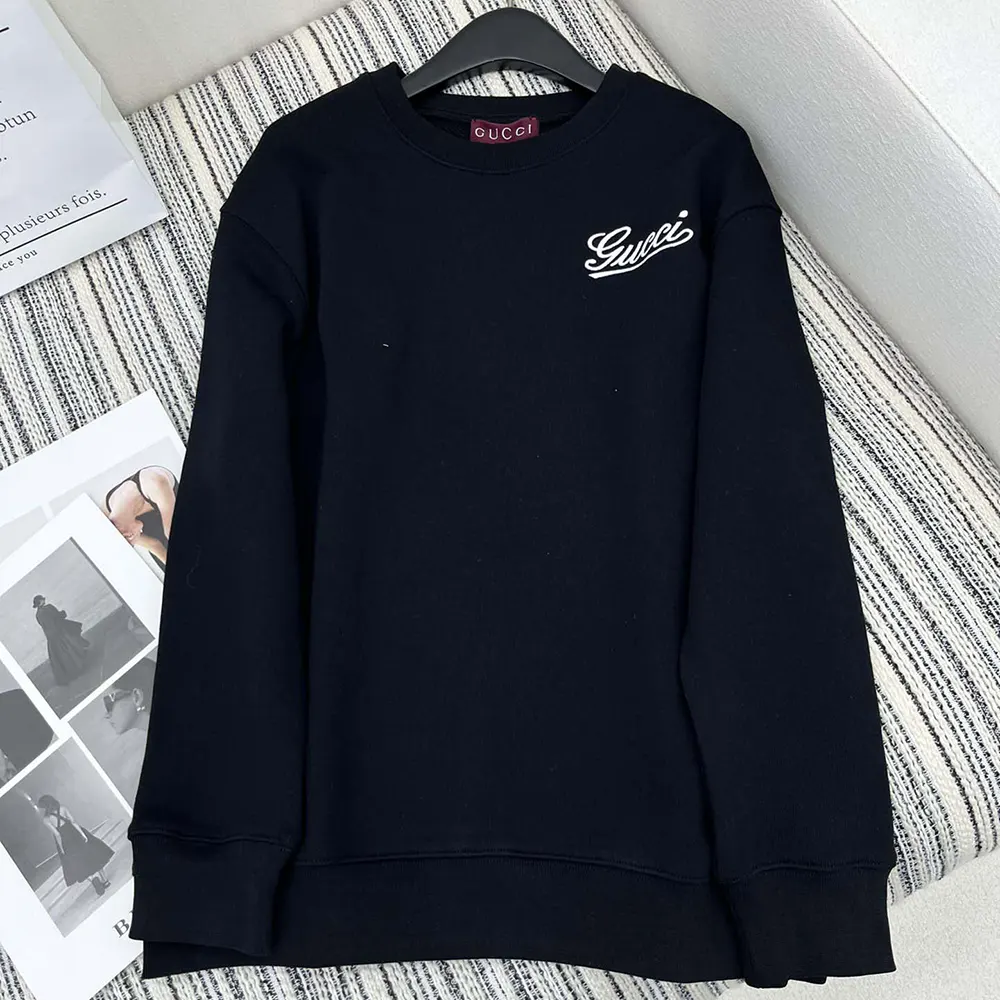 G*u*i men embroidered cotton jersey sweatshirt 789582xjgsy1043