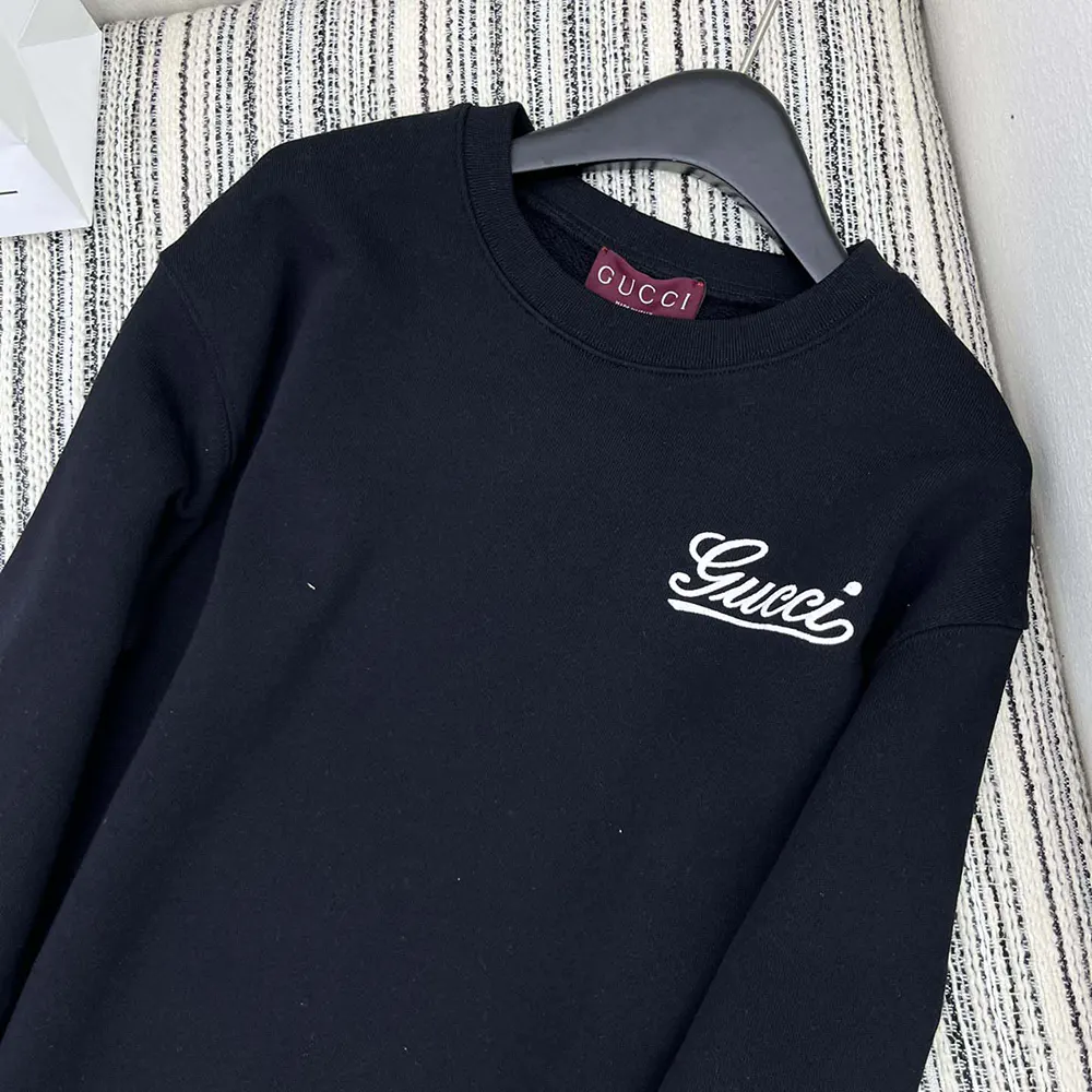 G*u*i men embroidered cotton jersey sweatshirt 789582xjgsy1043