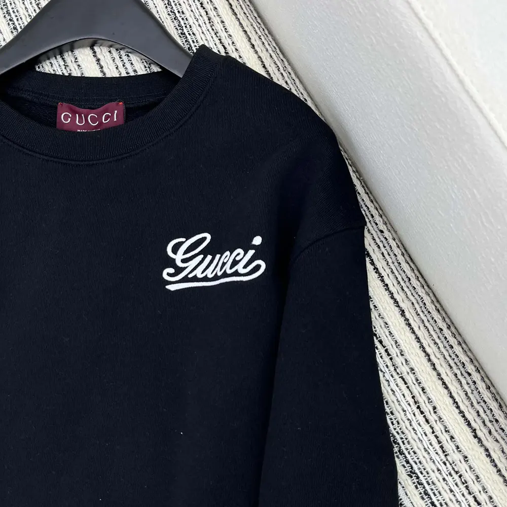 G*u*i men embroidered cotton jersey sweatshirt 789582xjgsy1043