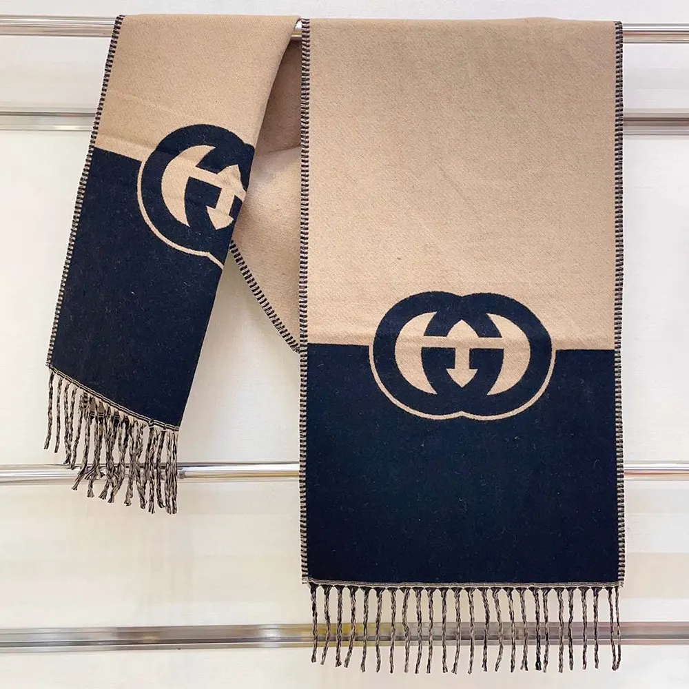 G*u*i unisex wool with interlocking g scarf-beige 7154974gaaa1079