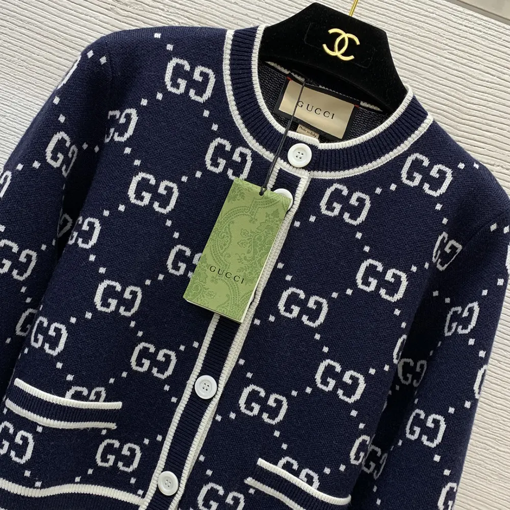 G*u*i women gg cotton jacquard cardigan 753917xkcan4769