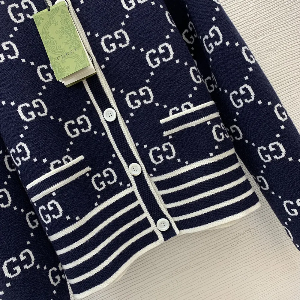 G*u*i women gg cotton jacquard cardigan 753917xkcan4769