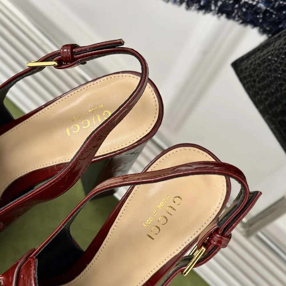 G*u*i women horsebit platform loafer slingback 805308aad4u6207