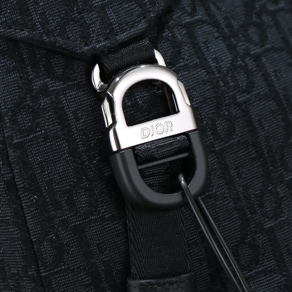 Dior Men Dior 8 Backpack with Flap Black Dior Oblique Jacquard