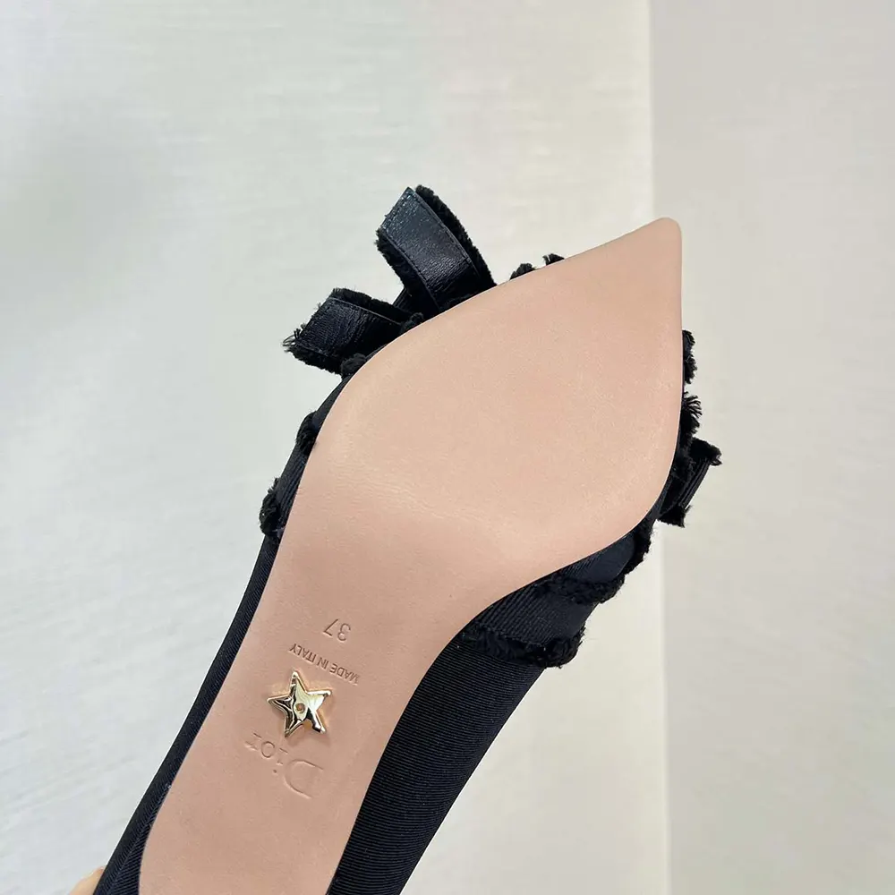 Dior Women Adiorable Pump Black Fringed Grosgrain