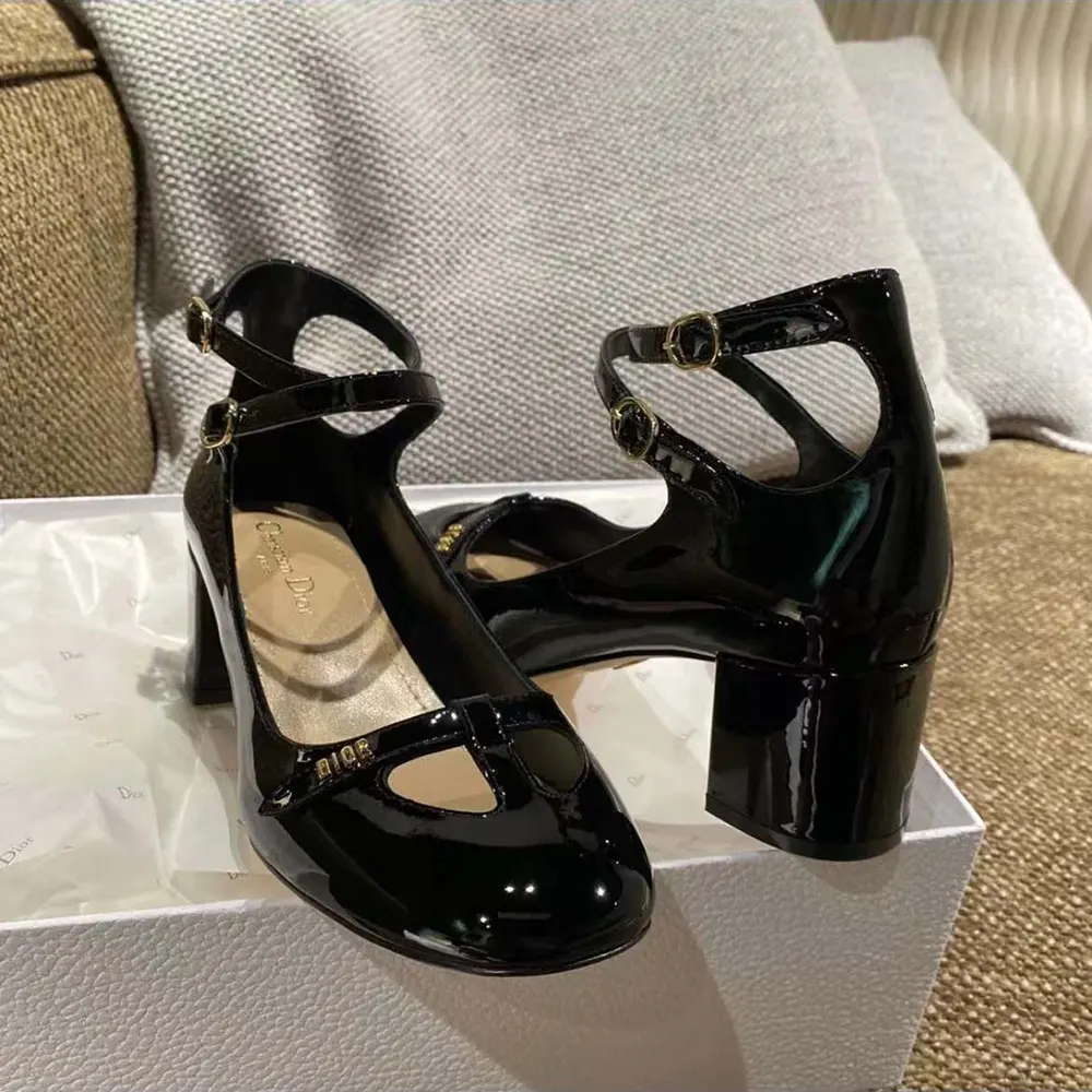 Dior Women Aime Dior Pump Black Patent Calfskin