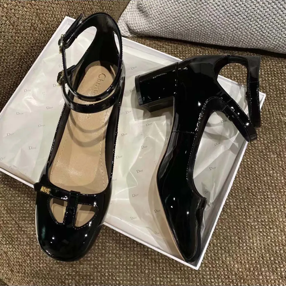 Dior Women Aime Dior Pump Black Patent Calfskin