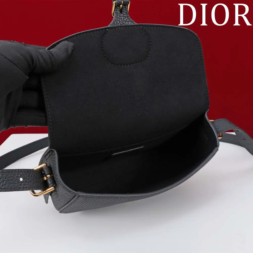 Dior Women Bobby East-West Bag Black Grained Calfskin M9335USKU