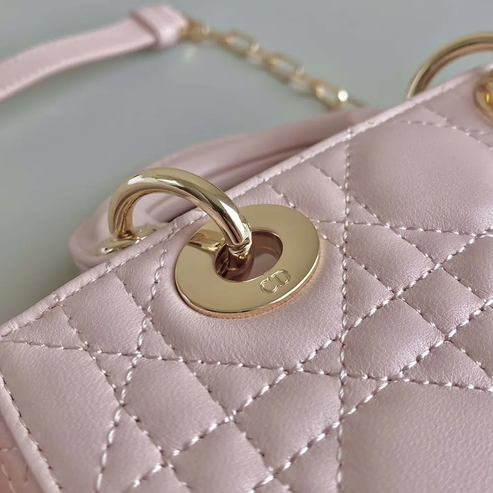 Dior Women Lady D-Joy Micro Bag Powder Pink Cannage Lambskin S0910ONGE