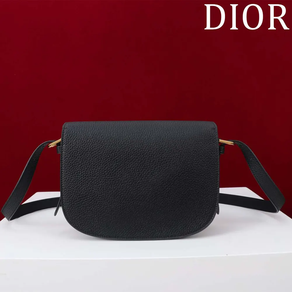 Dior Women Medium Dior Bobby Bag Black Grained Calfskin M9337USKU