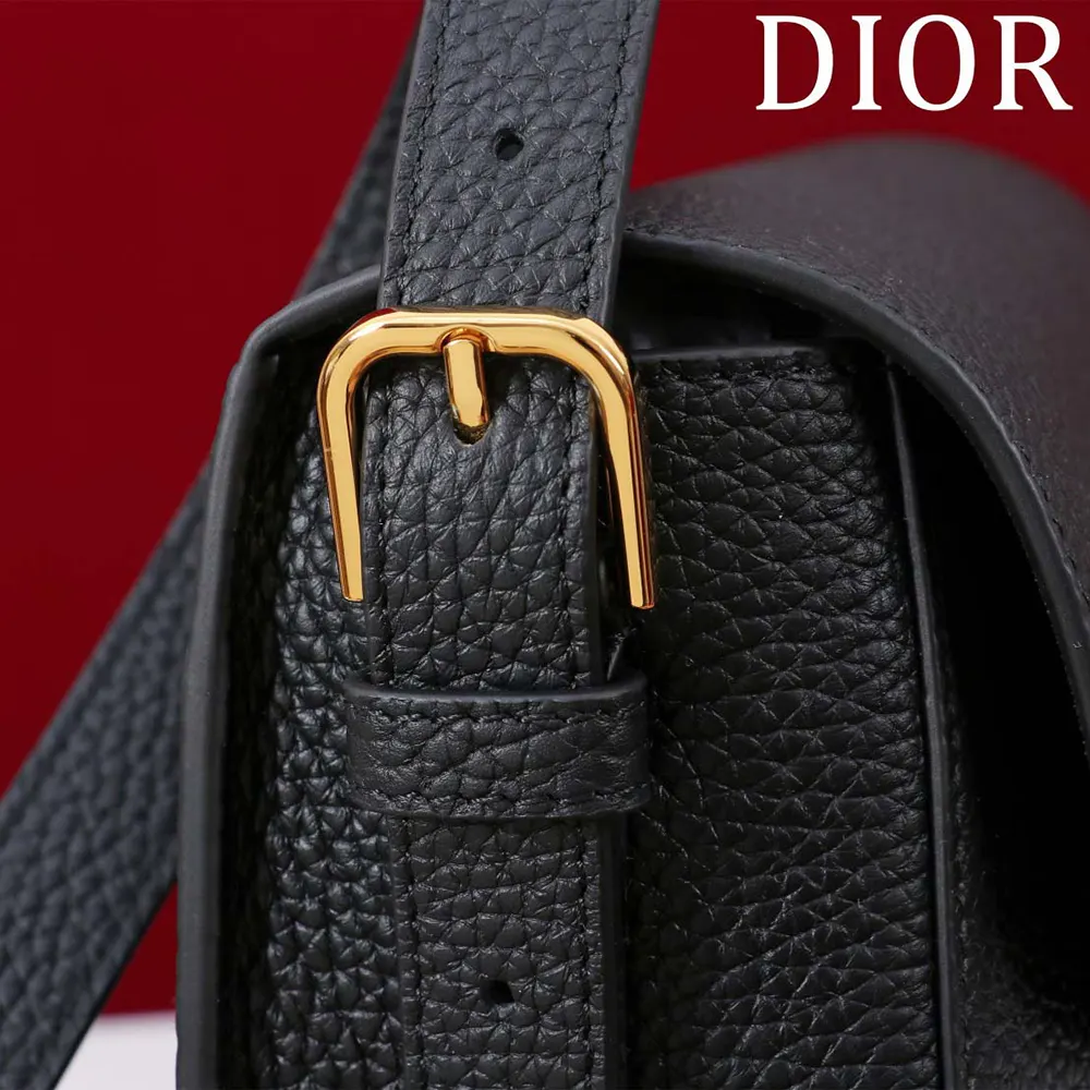 Dior Women Medium Dior Bobby Bag Black Grained Calfskin M9337USKU