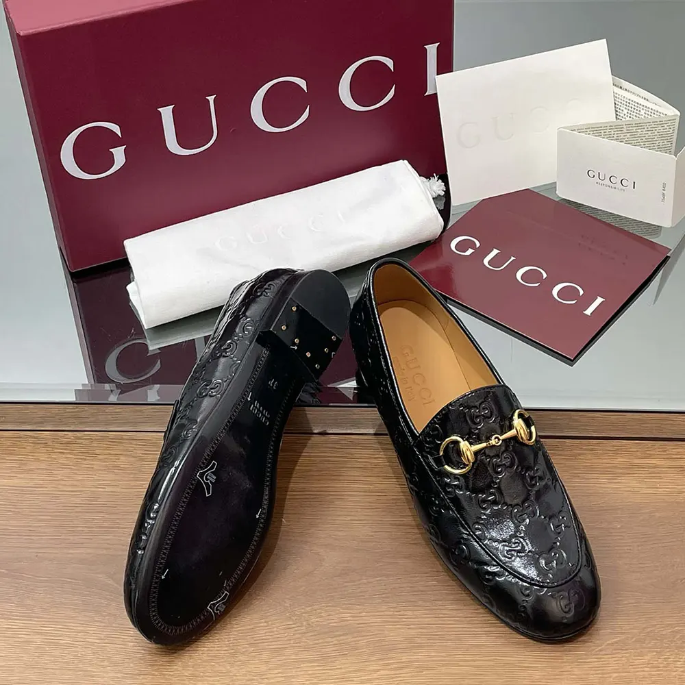G*u*i women jordaan loafer black gg leather 786016aad6s1000