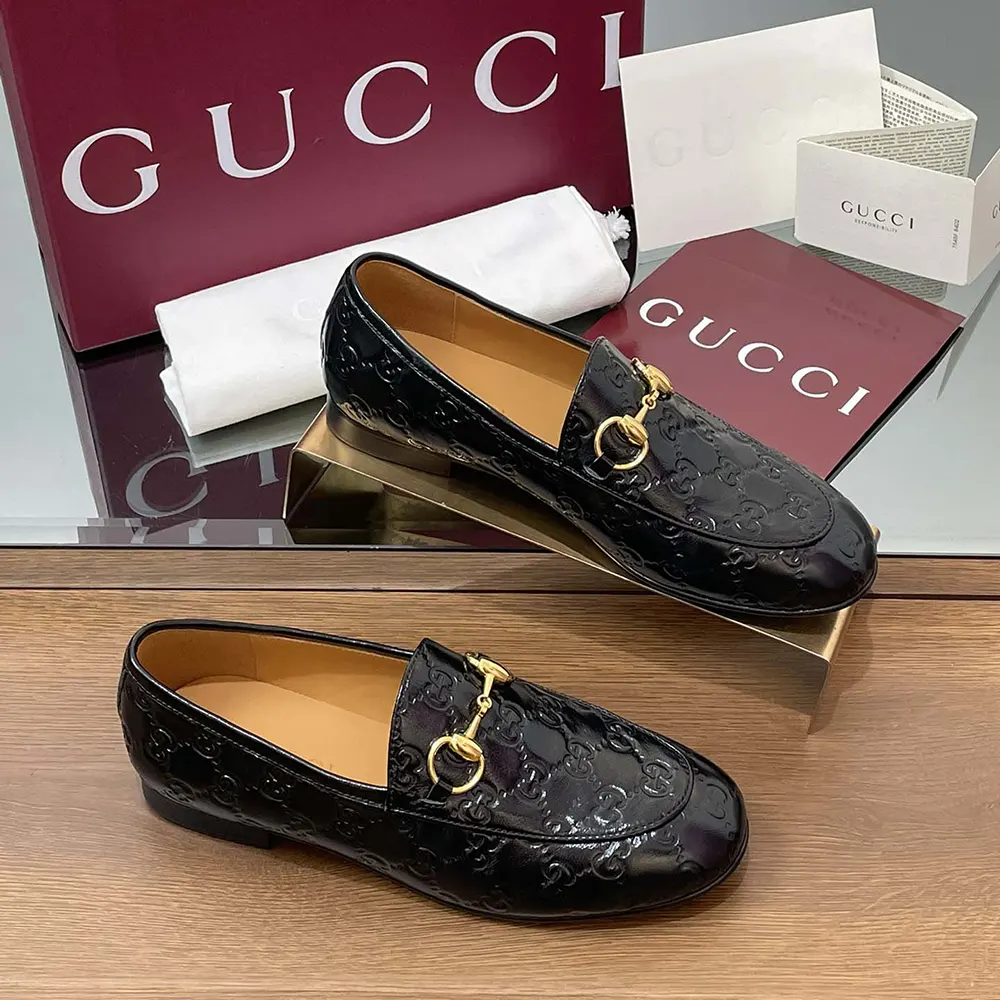 G*u*i women jordaan loafer black gg leather 786016aad6s1000