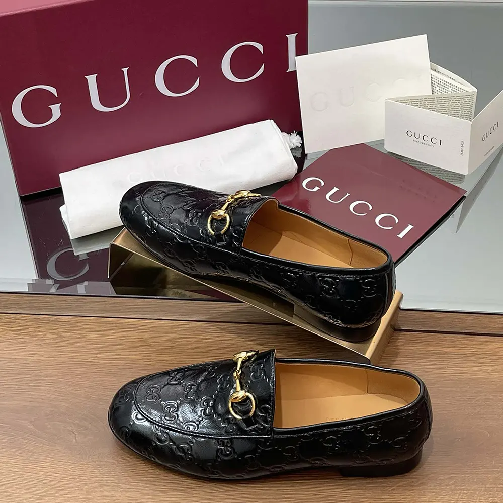 G*u*i women jordaan loafer black gg leather 786016aad6s1000