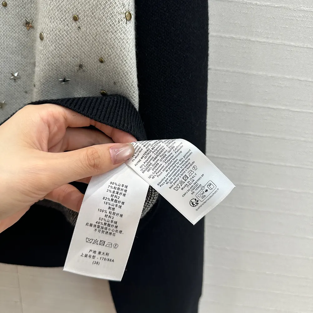 Dior Women Bomber Jacket Black and White Cashmere-Blend Knit with Multicolor Dior Astral Motif